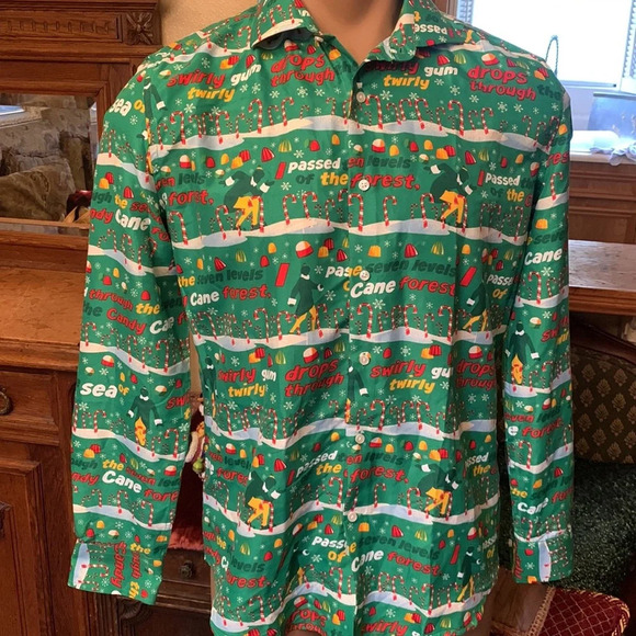 Suitmeister Elf Button Up Shirt Medium NEW - Picture 2 of 3